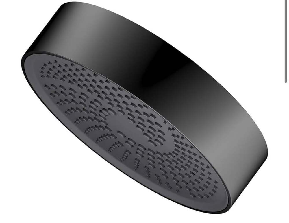 Auleend Round Shower Head 7.87-inch Matte Black High Pressure